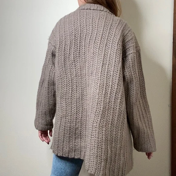 The Territory Ahead Wool Chunky Knit Cardigan Sweater - Picture 2 of 8